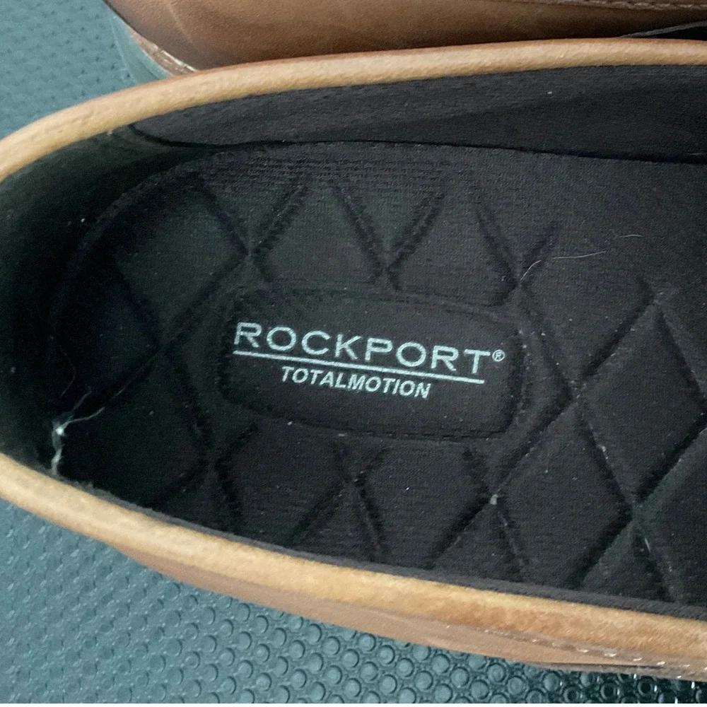Rockport Total Motion Sport Dress Penny Loafers Mens 8.5 W Cognac CH6340